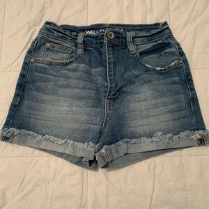 Wallflower Women's Distressed Blue Jean Shorts